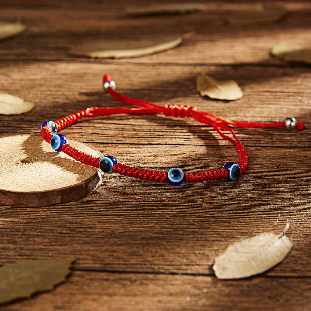Turkish Blue Evil Eye Handmade Braided Red Black Rope Bracelet For Women Men Lucky Friendship Jewelry Adjustable Couple Bracelet