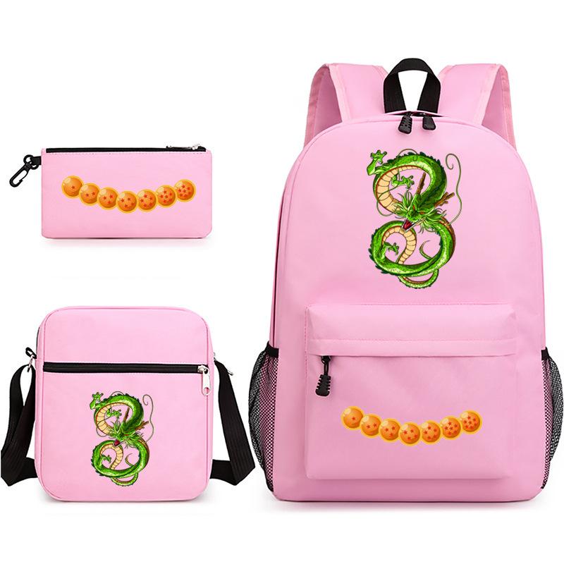 Dragon Ball Super Z Printed Backpack 3-Piece Set Casual Outdoor School Bag 3-Piece Set