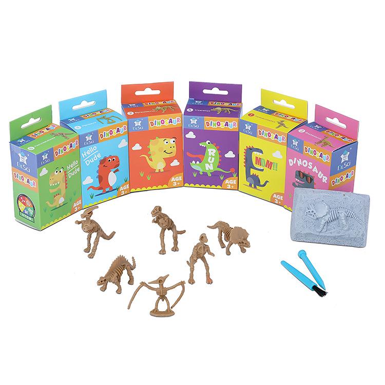 

Little Dinosaur Fossil Digging Kit: Educational Toy for Kids with Hanging Feature Standard Size