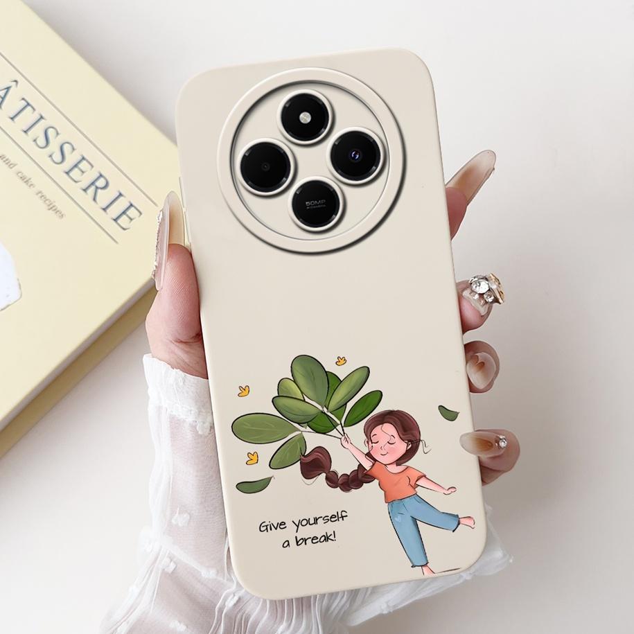 For Xiaomi Redmi 14C 4G Case Poco C75 Fashion Cherry Rose Flower Soft Silicone Cover On Redmi14C Bumper Redmi A4 A3 Pro 5G Funda