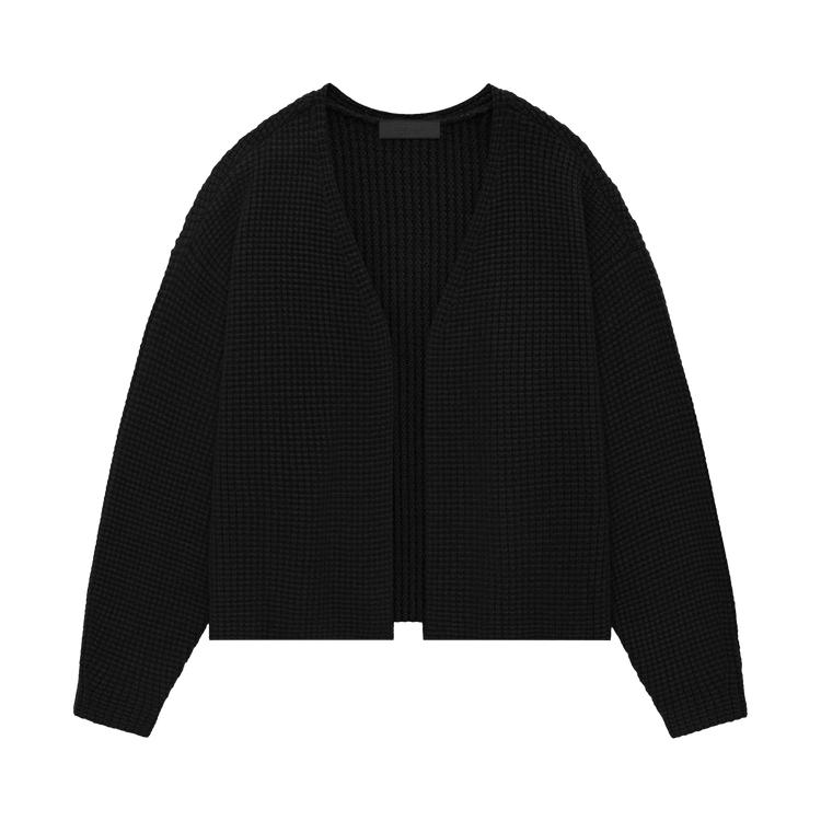 

Fear of God Essentials Heavy Waffle Cardigan Black Men Tops 192BT246200F S