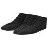 Zara Fanglu Lin Collaboration Slip-On Comfortable Design Pleated Fabric Wedge Heels Rubber Sole Anti-Wear Closed-Toe Mules Women Footwear 1830510800