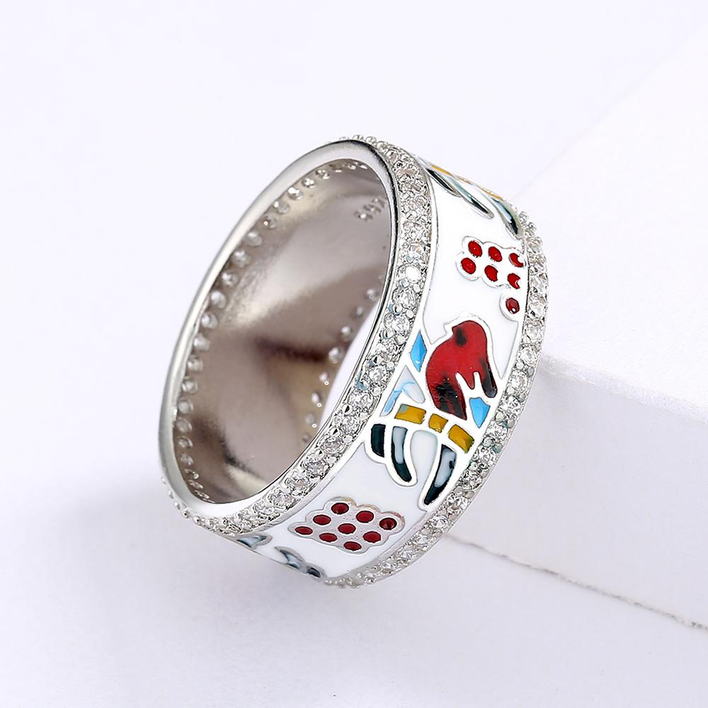Creative Ring for Women's Bird Shape Ring Fashion Color Enamel Animal Ring Hot Sale New Couple Ring Engagement Ring