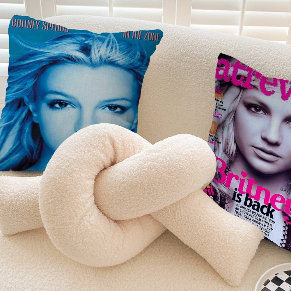 B-Britney S-Spears Office Cushion Pillowcase Car Cushion Cover45X45CM Lumbar Pillowcase Sofa Pillowcover