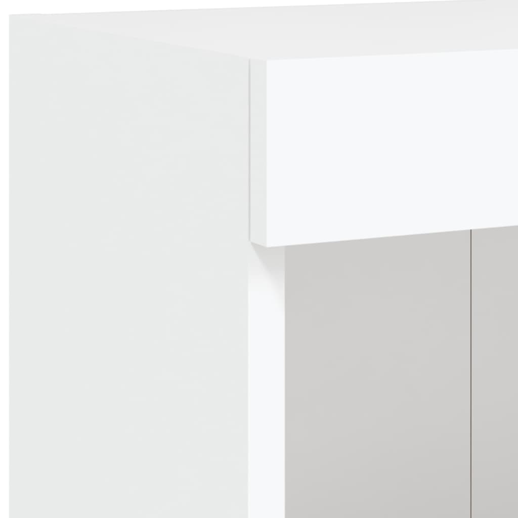 Wall Mounted TV Cabinet with RGB LED Lights White 100 x 30 x 40 cm