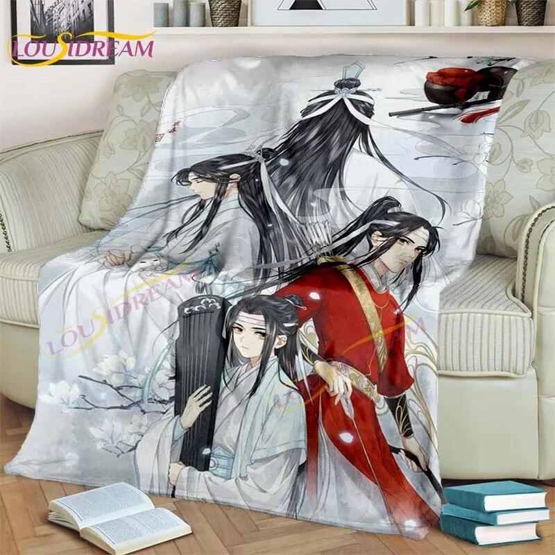 Official Grandmaster of Demonic Blanket Cartoon Blankets Wei Wu Xian Blankets Bed Sofa Soft Blanket Novel Lover Fan Gifts