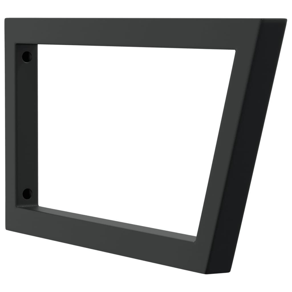 Washbasin Mounts 2 pcs Black Trapezoidal Steel