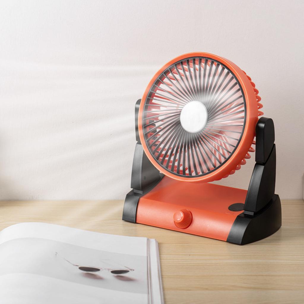 USB Small Desk Fans 2 s LED Silent 5000mAh Battery Re able Portable Desk Fan for Outdoor Camping