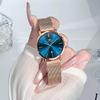 OLEVS Women's Minimalist Casual Watch Rose Gold Leather Band Waterproof Analog Quartz with Date Calendar