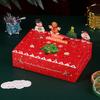 24Pcs 3D Christmas Cookie Storage Case Handmade Gift Boxes for Holiday Treats Decorative Biscuits Packaging Box