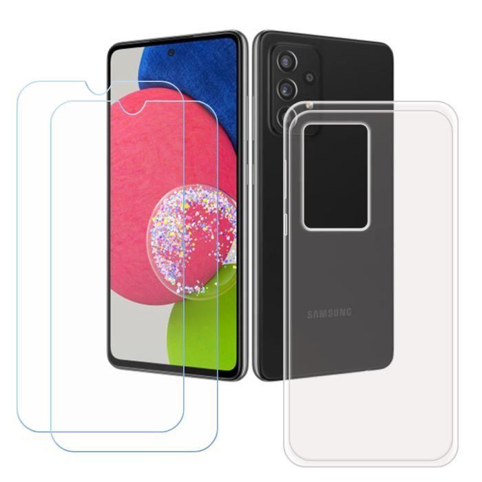 Coque - FZ - Galaxy A52S - Transparent - Souple - Inclut 2 Verres Trempés