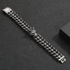 Cast Wolf Dog Head Bracelet for Men Cool Jewelry - Stainless Steel 316L - KB184389-KJX