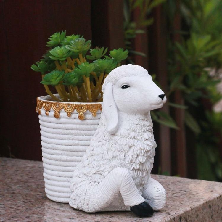 Silicone Casting Mold Sheep Shaped Vase Mold for Designing Vase Candle Holder