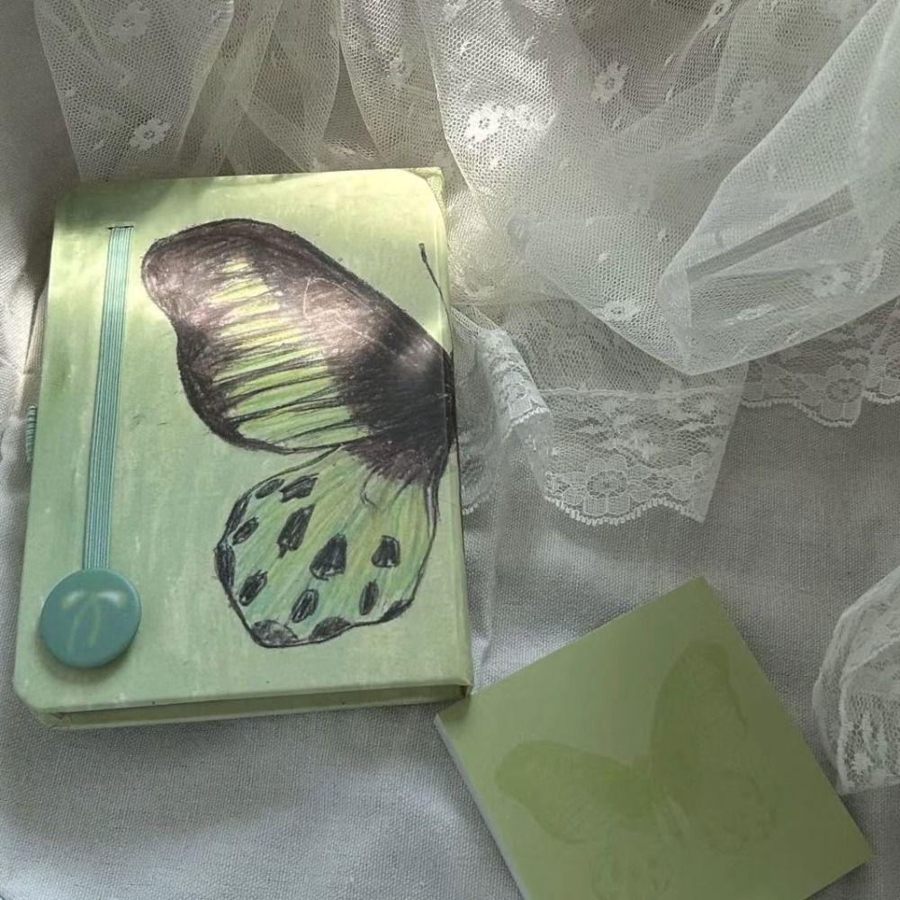 Prázdný vnitřní A5 zápisník Mátově zelený deník Denní plánovač Zápisník s motýlem Školní potřeby