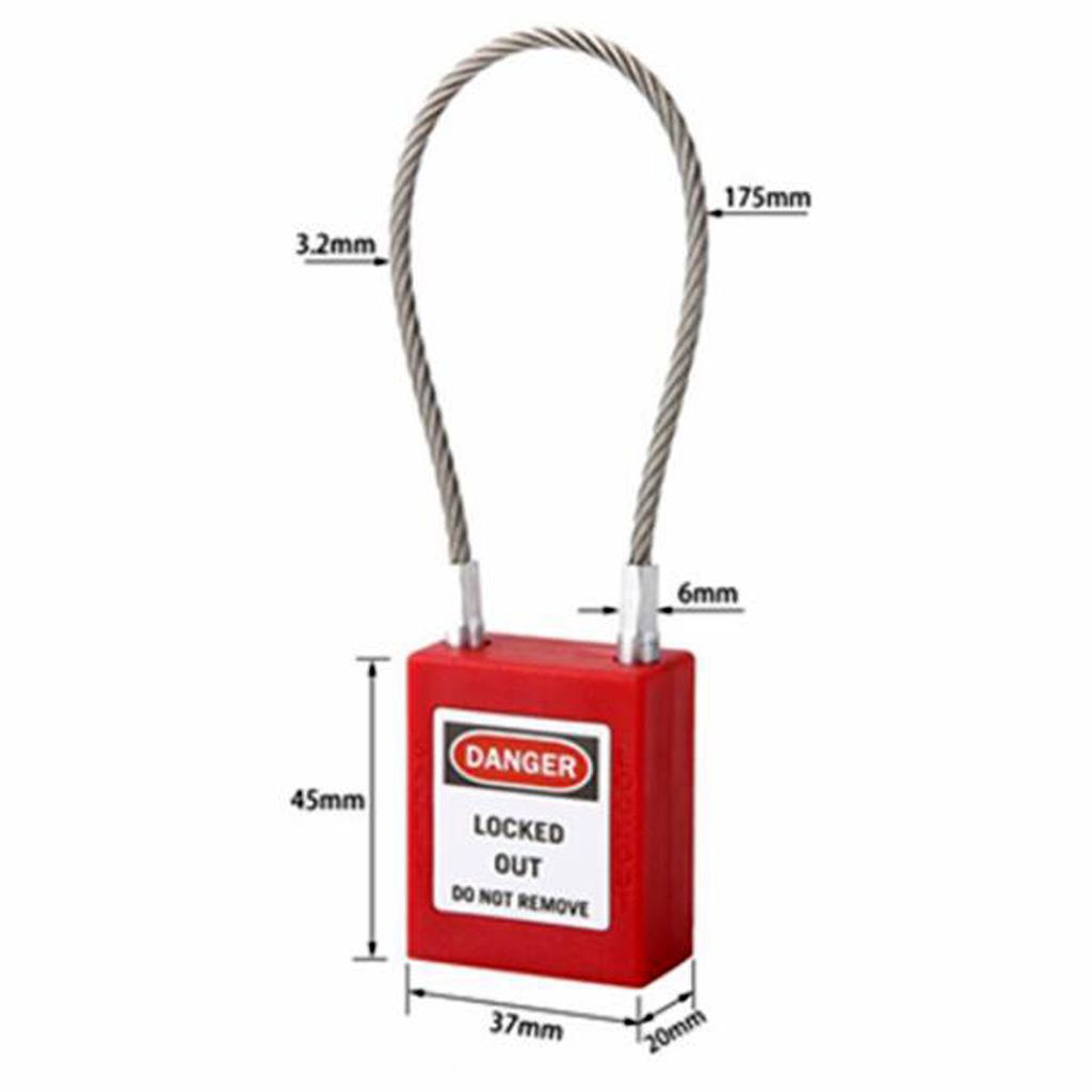 Stainless Steel Cable Safety Padlock Lockout Isolation Lock Heavy-Duty and Secure
