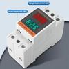 Alliteqwe Dual Display Combination Rail Type Single Phase Digital Meter, Digital DIN Rail Power Meter, AC Voltmeter, Ammeter, Energy Meter