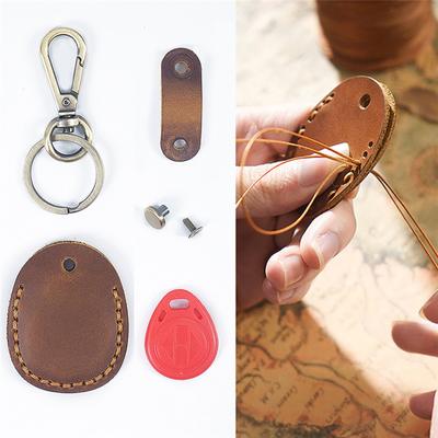 Porte-clés robustes en cuir PU avec fentes multicouches, accessoire pour un usage quotidien professionnel et étudiant