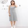 Elegant Women High Quality Seamless Bodycon Tunic Dress With Spaghetti Straps