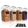 4L Sealed Food Storage Box Transparent Plastic Sealed Moisture-proof and Leak Proof Kitchen Storage Bucket Organization Shelf