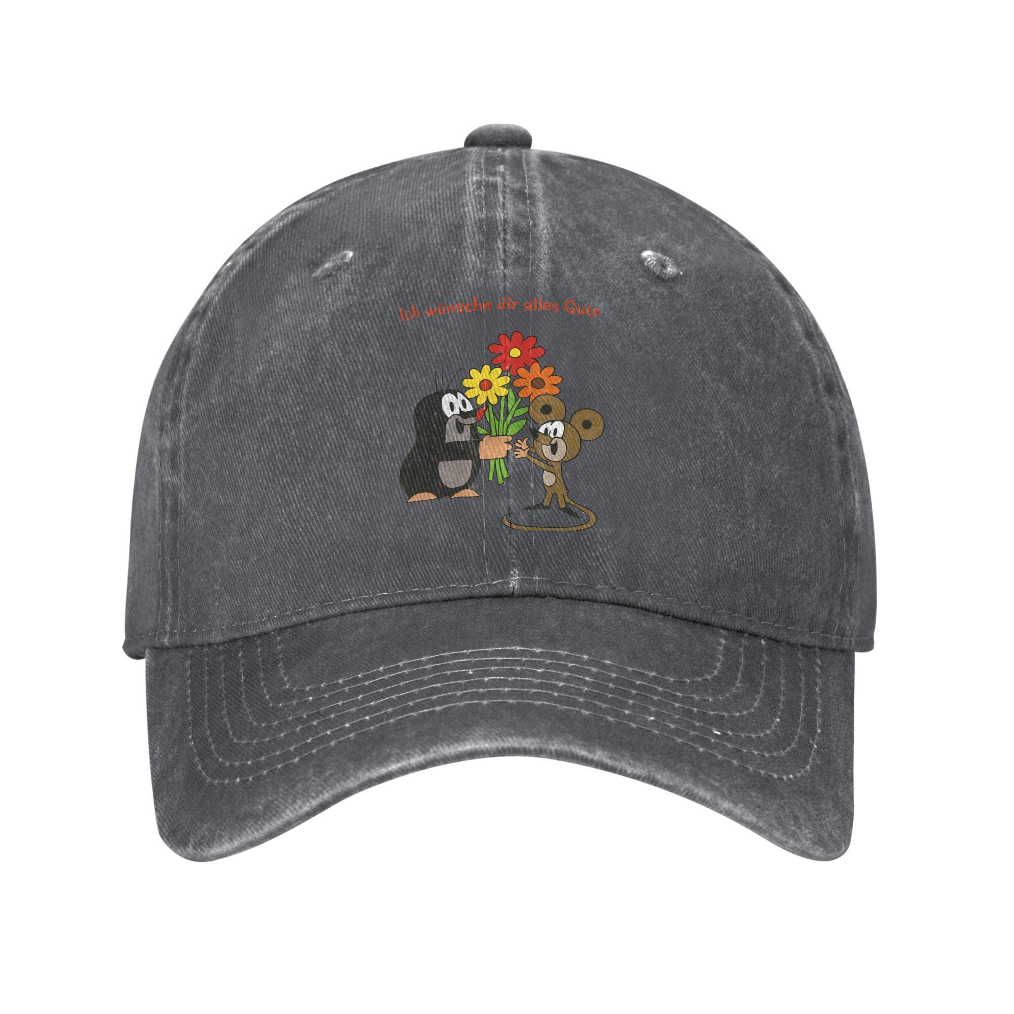 

The Little Mole Krtek Flowers Unisex Baseball Cap Cartoon Distressed Denim Washed Hats Cap Vintage Outdoor Workouts Gift Sun Cap as shown