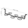 Black Wine Cup Rack 6 Hooks Stemware Rack Decor Hanging Shelf  Under Cabinet