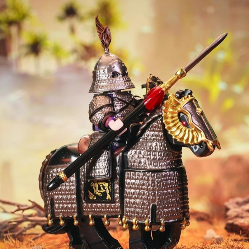 Jin Dynasty Ironclad Cavalry Soldier & War Horse Medieval Armor Building Blocks Toy