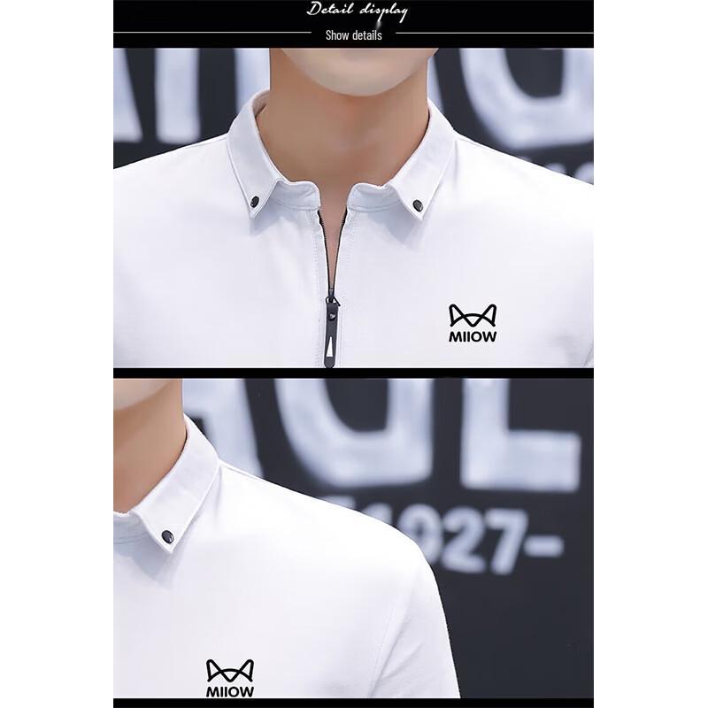 MiiOW Men's Short Sleeve Polo T-Shirt