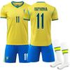 2627 Raphinha's No. 11 Brazil Home World Cup Jersey