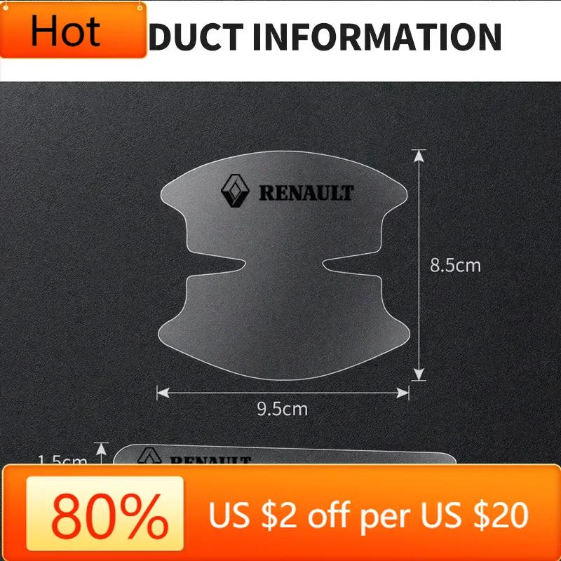 Interiördekaler För renault Koleos Kadjar Scenic Megane Sandero Grand Sill 8 st Genomskinlig Bilens Dörrhandtagsskål Dekoration Ba