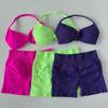 JYL 2023 Sports High Waist Tight Hip Lifting Shorts Ribbed Set