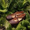 Johnature Genuine Leather Square Toe Mary Janes Shoes Retro Soft Sole Comfortable Buckle Women's Shoes