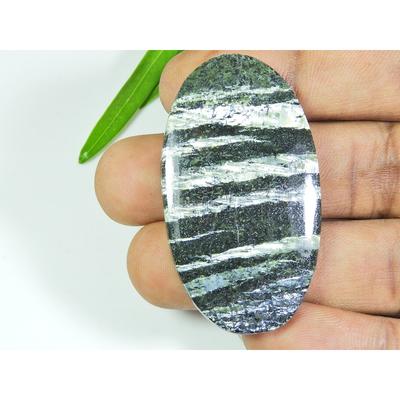 78Cts. Natural Green Swiss Opal Oval Cabochon Loose Gemstone 26X49X05 MM SK-703