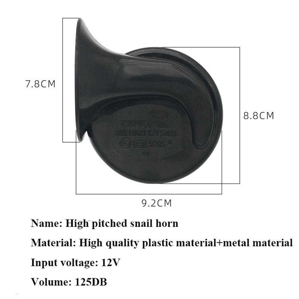 Waterproof Snail Shape Horn Universal Single Tone Horn Electric Horn  Electric Bike Parts