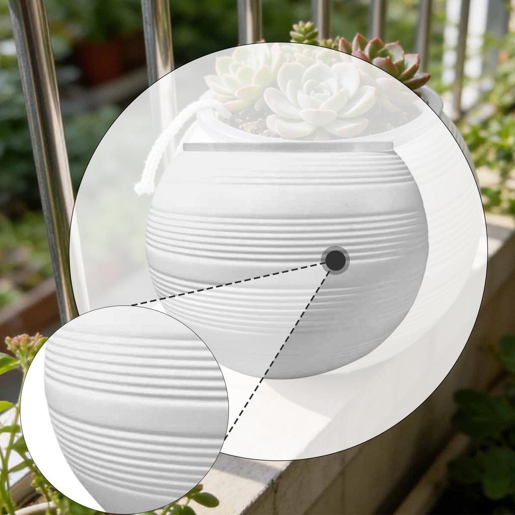 Modern Spherical Flower Pot with Automatic Watering And Water Absorption, Designed for