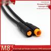 Waterproof M8 Aviation Plug with Cable: 2-6 Pin Male & Female Connector