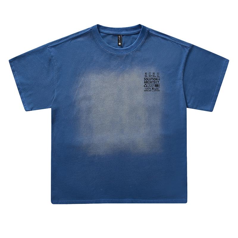 

2026 Summer Men s Retro Washed Printed Short Sleeve Casual Tee - Loose Fit 4XL (200-230 Jin)