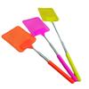Telescopic Fly Swatter Stainless Steel Metal Steel Fly Mosquito Swatter with Plastic Square Head and Long Handle