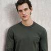 EMZ Erdos Men's Cashmere Silk Blend Round Neck Sweater