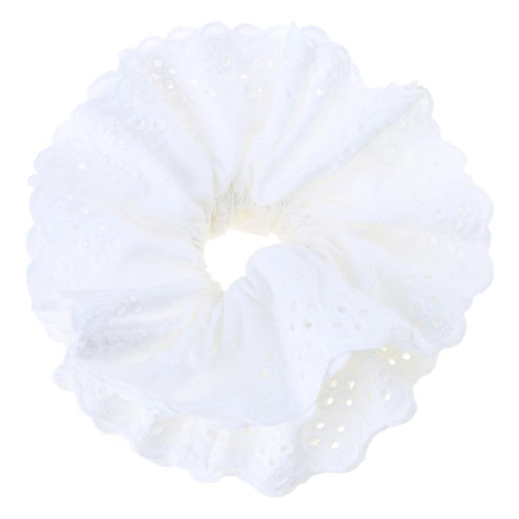 Oversized Hair Rings White Bows Hair Rope Versatiles Hair Ornament Lovely Styles for Weddings and Casual Outfits