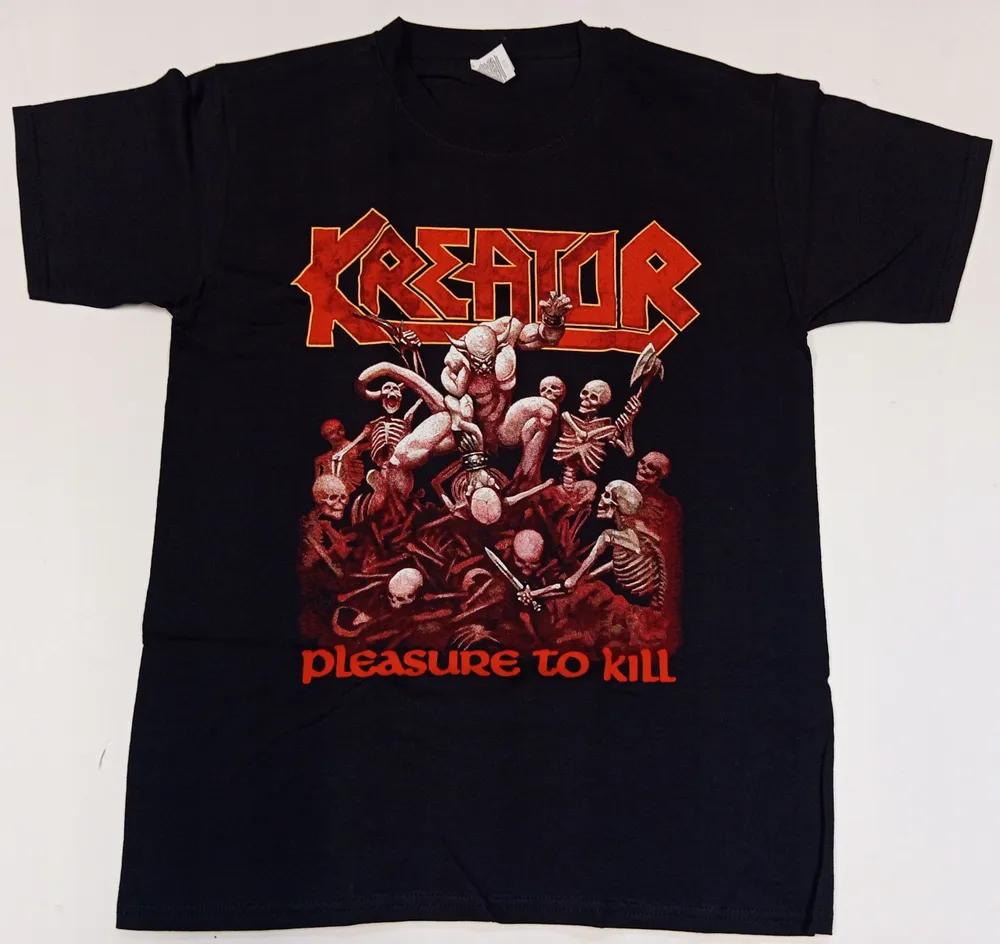 Unisex Short Sleeve Crew Neck Cotton T Shirt Kreator Pleasure To Kill Thrash Metal XL