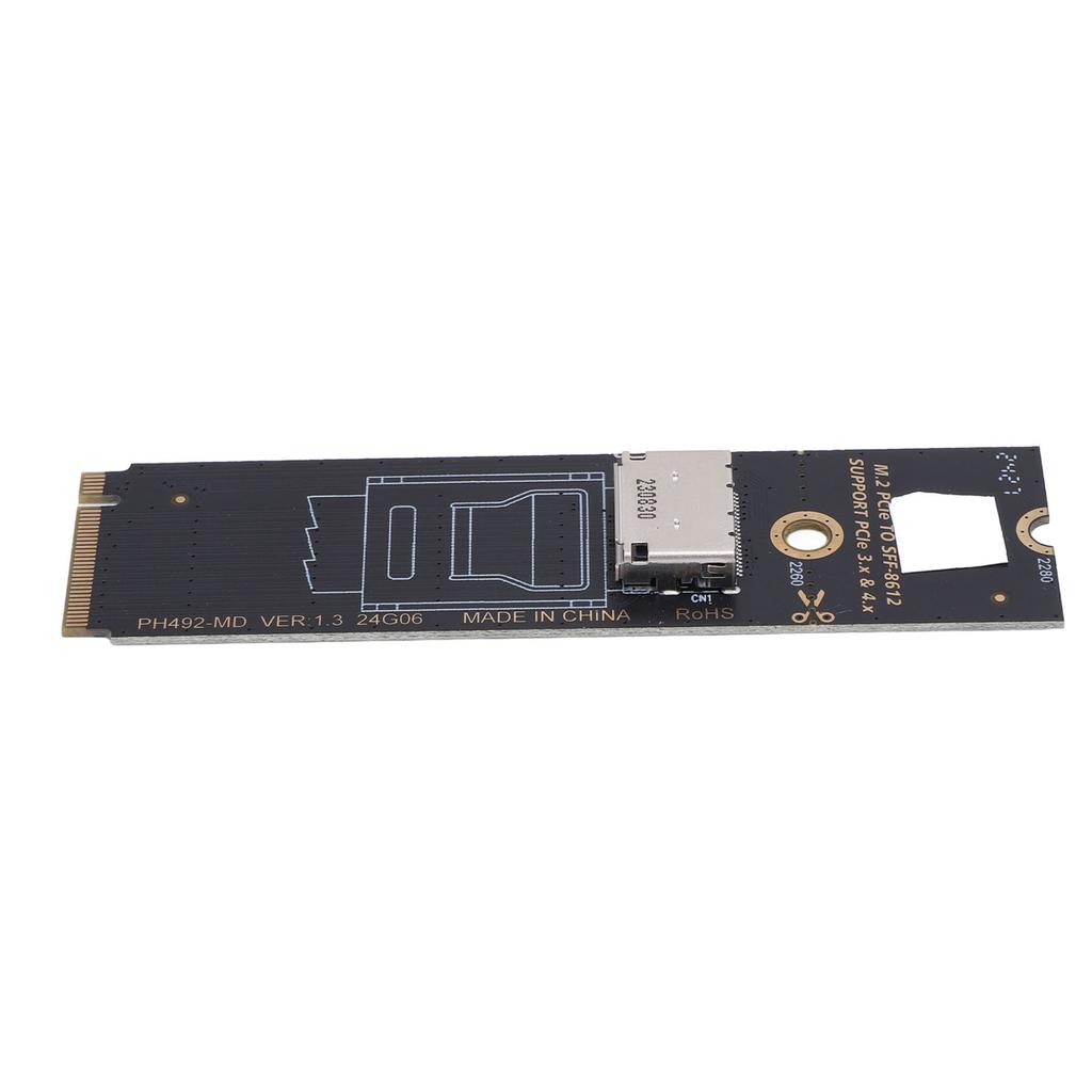 PCIE 3.0 M.2 Mkey to Oculink SFF-8611 SFF-8612 Host Adapter Card for PCIe NVMe SSD PH492-MD