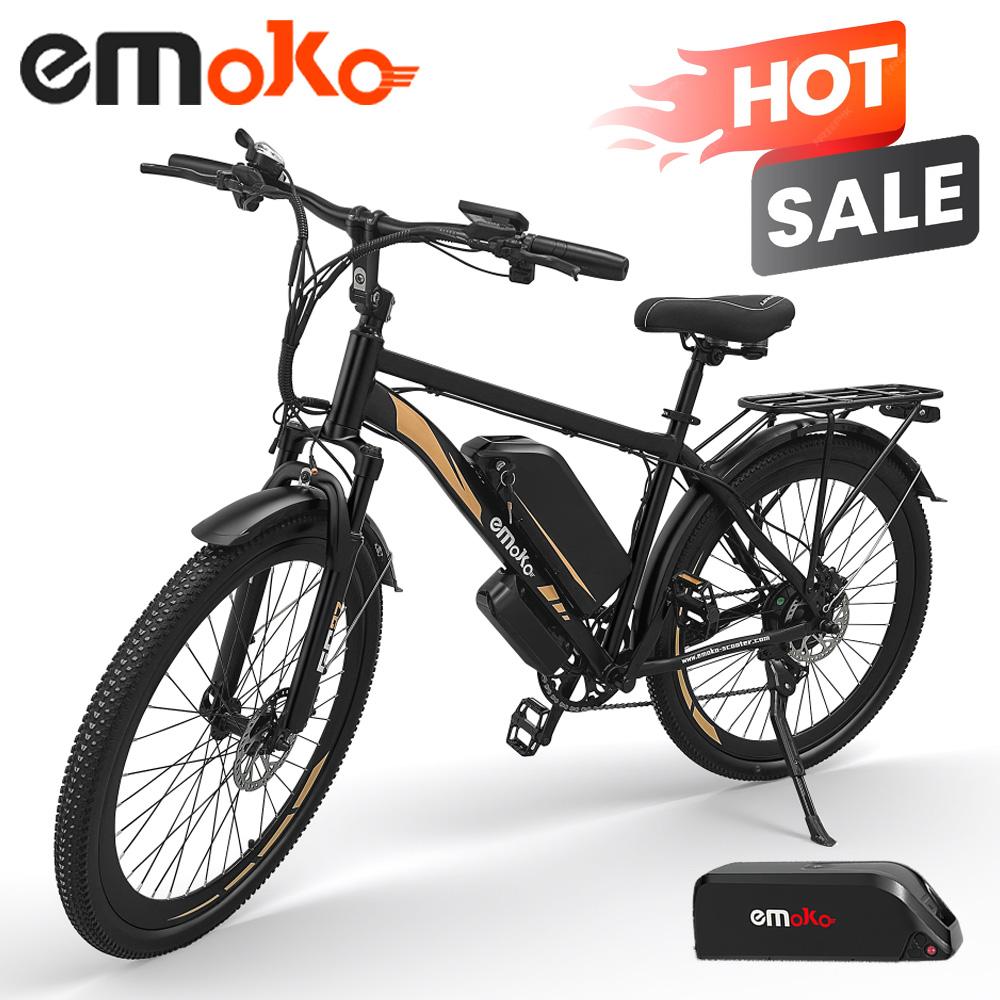 Emoko EC27-D City Cargo E-Bike with 500W 48V45Ah City Commuter E-Bike, Rear Cargo Rack, 27" Pedelec for Market Shopping & Delivery