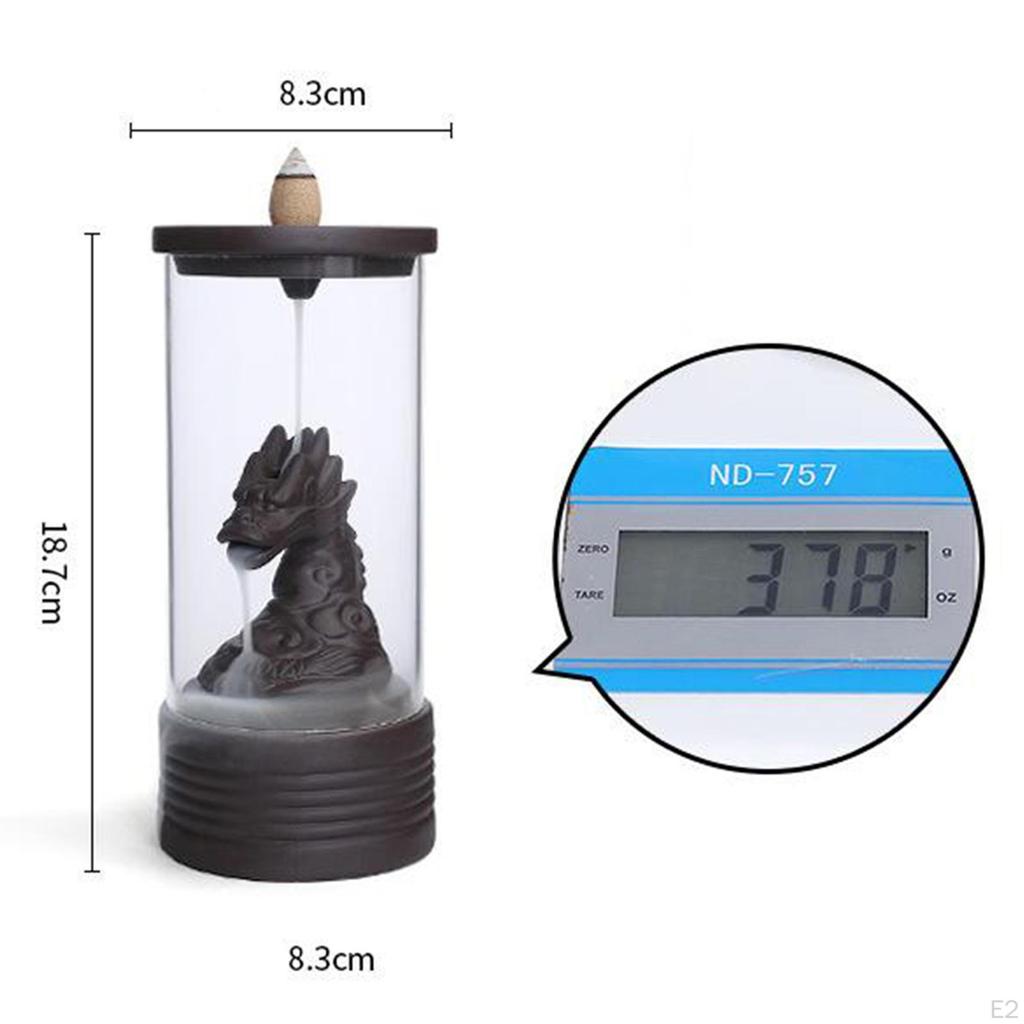 Smoke Back Holder ,Dragon Holder, Dragon ,Ceramic Back, Tower Burner Statue Figurine