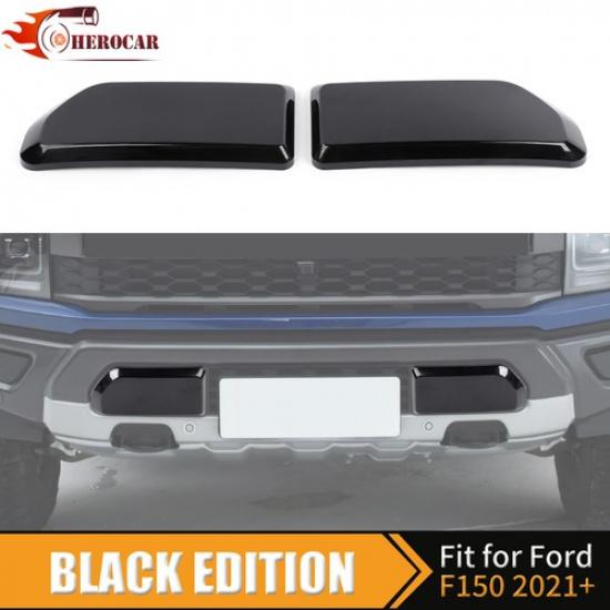 Gloss Black Front Bumper Guards Pads End Caps Cover for + Ford F150 Raptor