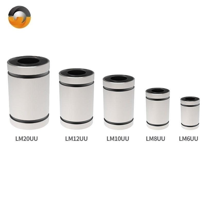4PCS LM LUU Linear Motion Bearings LM20LUU LM16LUU LM13LUU LM12LUU LM10LUU LM8LUU LM6LUU ABEC-7 Long Type Linear Bearings