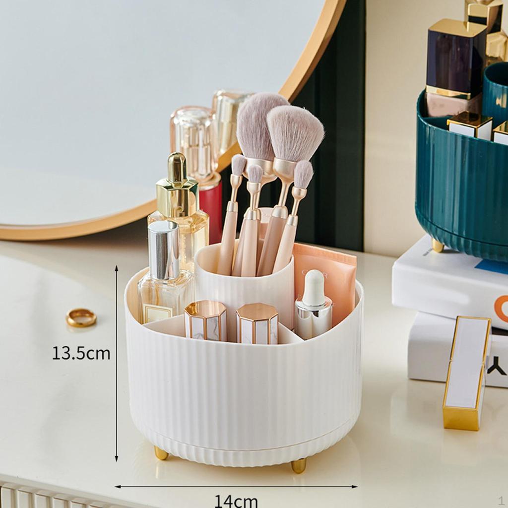 Rotating Cosmetic Display Case Desktop Organizer Multiuse Portable for Bedroom