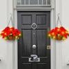 Artificial Flowers Hanging Basket with Light At the Door for Christmas Decor, Christmas Decorations, New Year Decorations