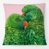 Australia Native Birds Parrots Maggie Black Cockatoo Honeyeater Print Cushion Cover Sofa Decor Pillow Case
