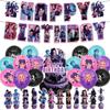 Vampirina Geburtstagsparty Zubehör Set mit Banner Kuchenaufsätzen Luftballons, Kinder Themen Dekorationen, Halloween Stil