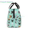 French Bulldog Cute Dog Insulated Lunch Bag Portable Thermal Cooler Box Reusable Picnic Tote Bento Bag for Men Women Kids